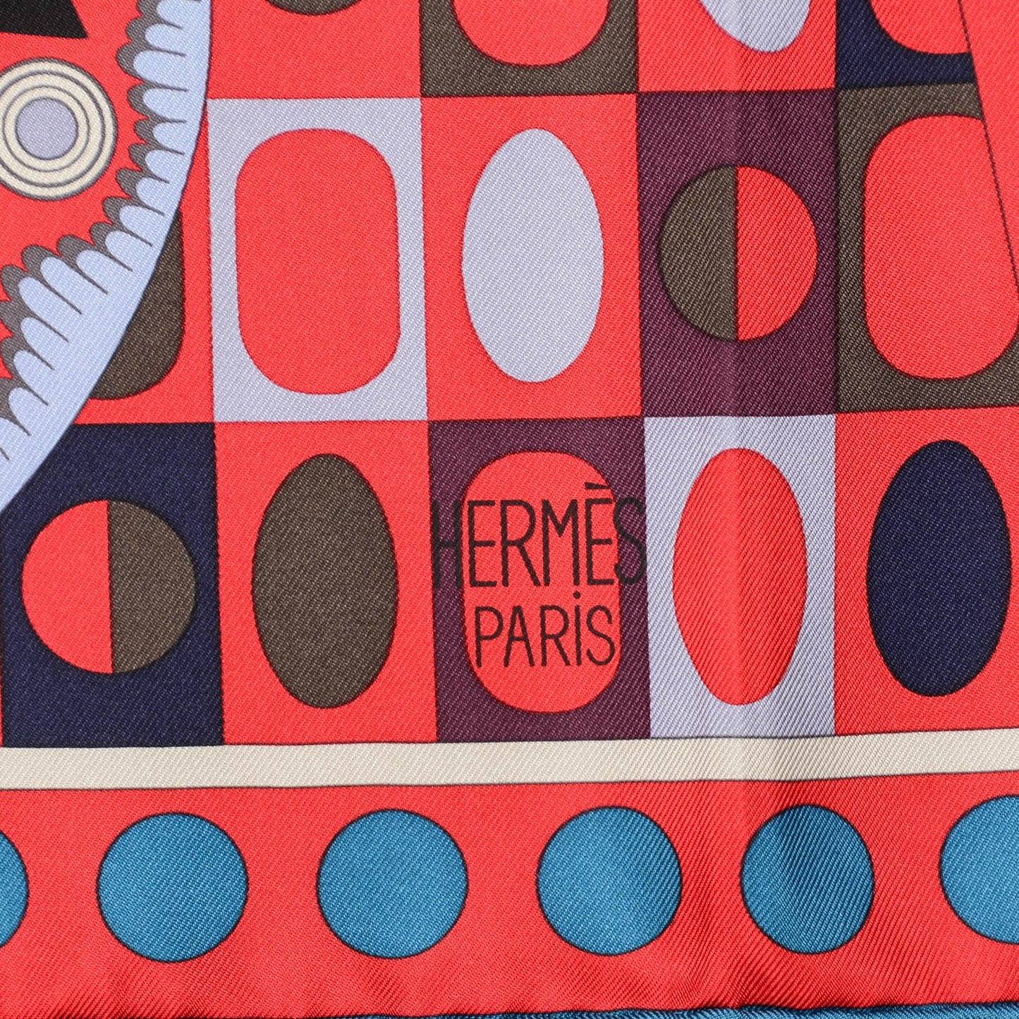 Silk Les Ailes De La Soie Scarf 90 Rouge Brique Bleu Parme