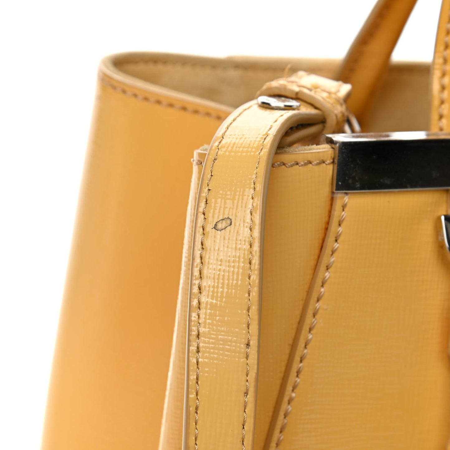 Vitello Vernice Camoscio Petite 2Jours Tote Alchemy Yellow