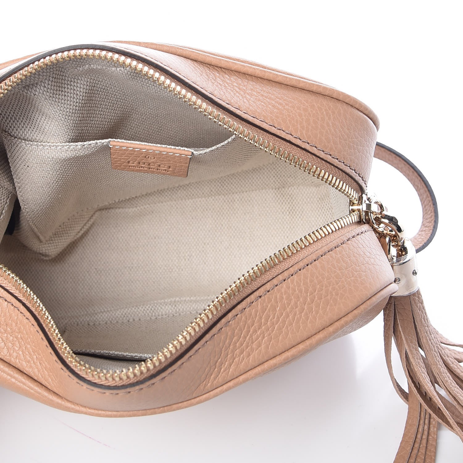 Gucci Pebbled Calfskin Small Soho Disco Bag Camelia 5 of 9