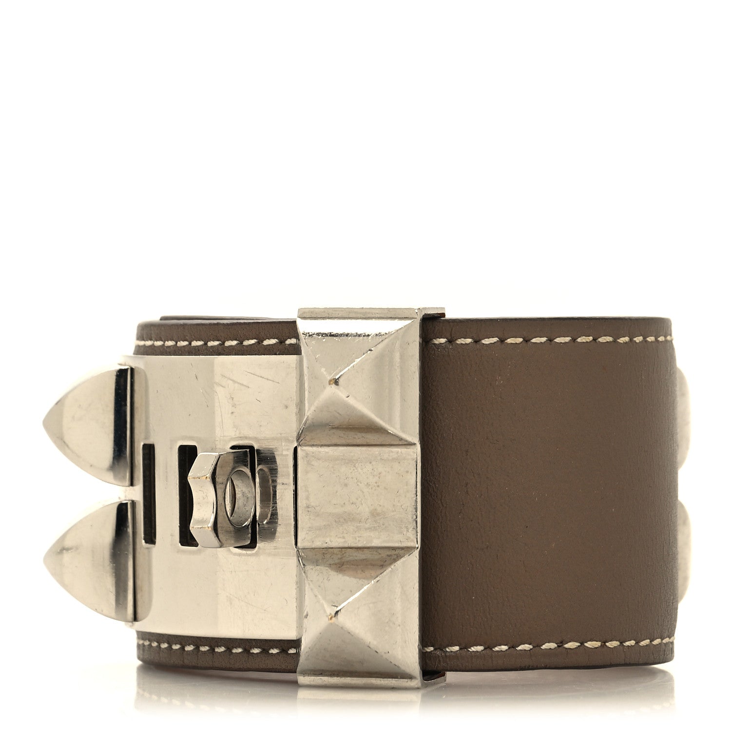 Hermes Swift Collier de Chien CDC Bracelet T2 Etoupe 3 of 6