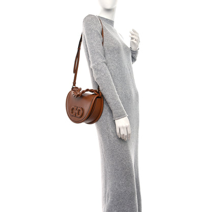 Salvatore Ferragamo Calfskin Aura Shoulder Bag Brown 2 of 9
