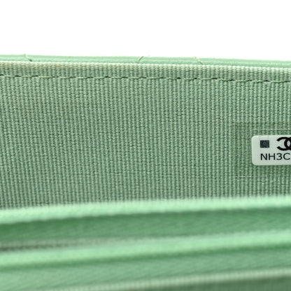 Chanel Lambskin Quilted Pearl Top Handle Clutch With Chain Light Green 8 of 12