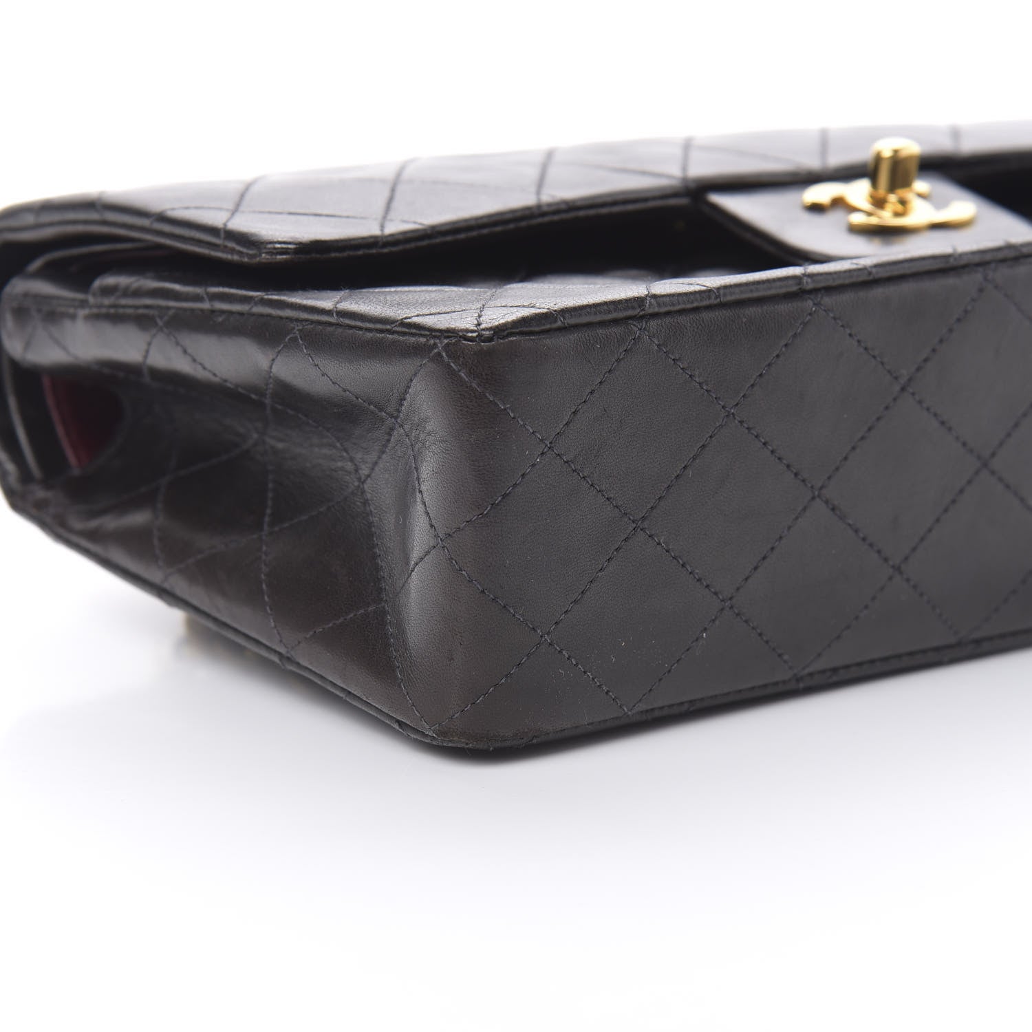 Chanel Lambskin Quilted Medium Double Flap Black 10 of 15