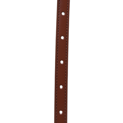 Celine Box Calfskin 13mm Chariot Belt 85 34 Red Wood 4 of 7