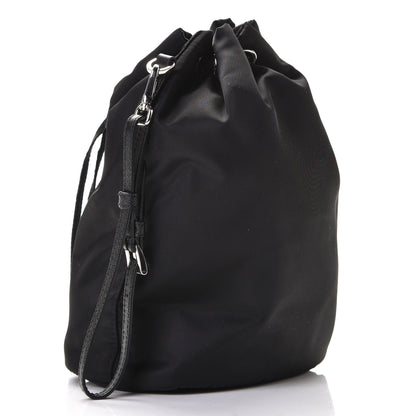 Prada Saffiano Tessuto Nylon Vela Bucket Wristlet Black 2 of 5