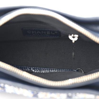 Chanel Tweed Calfskin Small Gabrielle Hobo Blue 5 of 10