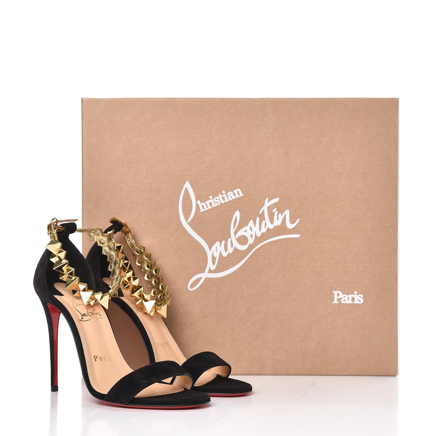 Christian Louboutin Veau Velours Planetava Spike Sandals 36 Black 13 of 13
