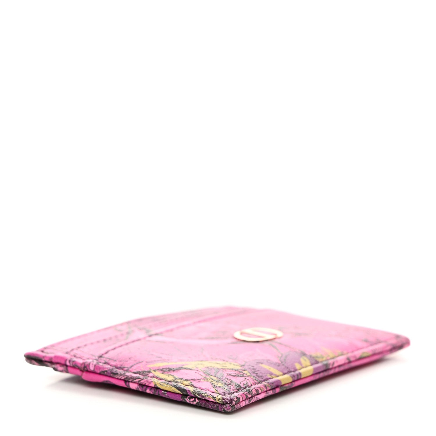 Christian Dior Calfskin Printed Toile De Jouy Lady Dior Card Holder Pink 4 of 8