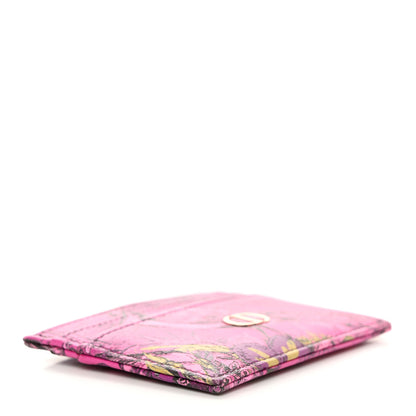 Christian Dior Calfskin Printed Toile De Jouy Lady Dior Card Holder Pink 4 of 8