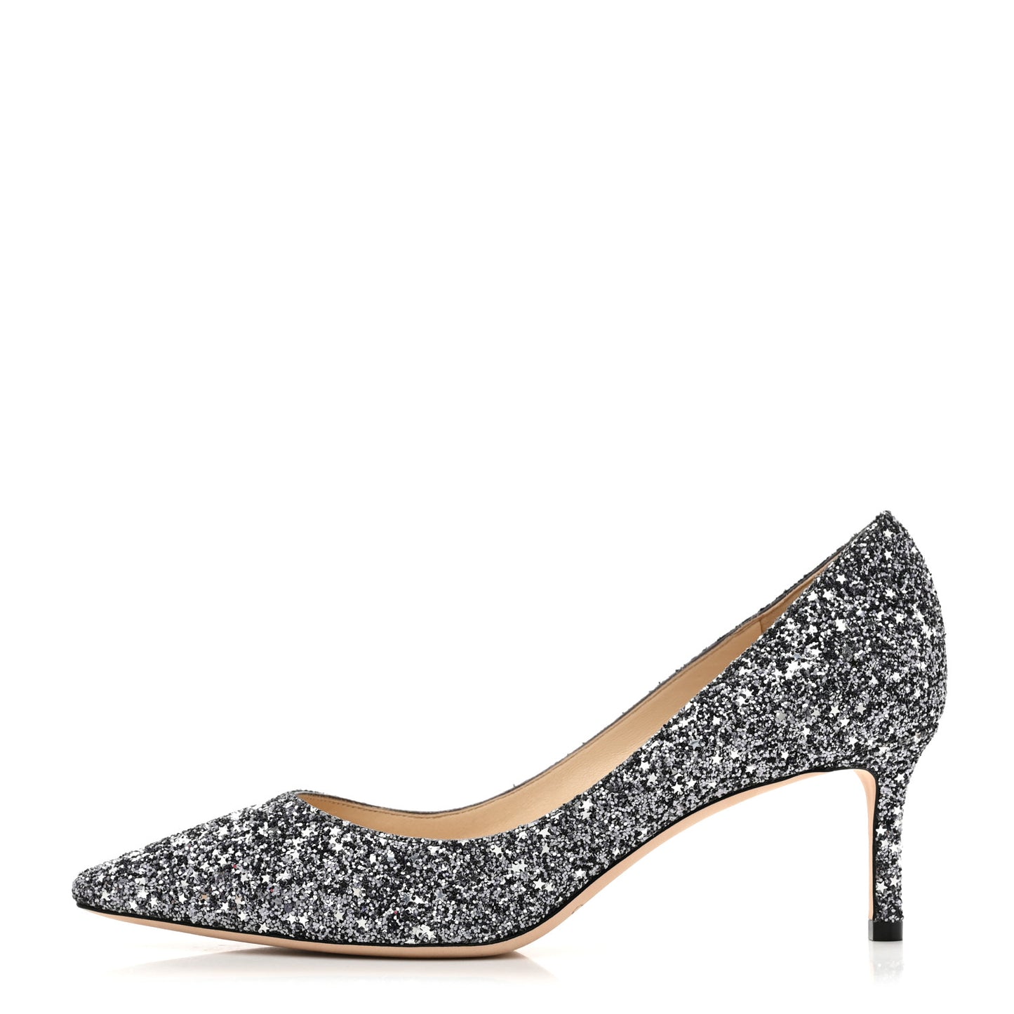 Glitter Pointy Toe Romy 60 Pumps 39 Silver