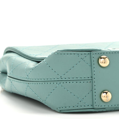 Chanel Calfskin Stitched Small Covered CC Flap Bag Green 9 of 14
