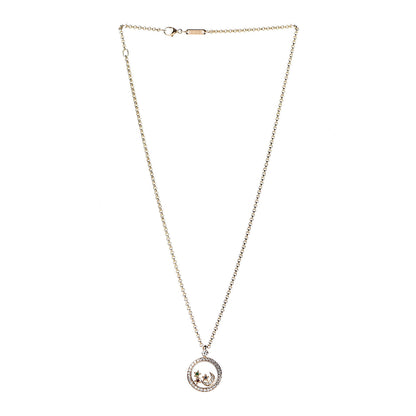 Chopard 18K Yellow Gold Diamond Emerald Ruby Sapphire Happy Diamonds Stars Moon Pendant Necklace 3 of 7