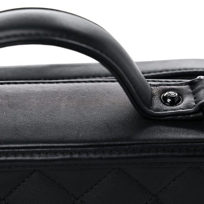 Chanel Lambskin Quilted Medium CC Filigree Vanity Case Black 20 of 22