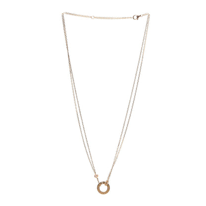 Cartier 18K Yellow Gold 2 Diamond LOVE Necklace 3 of 5