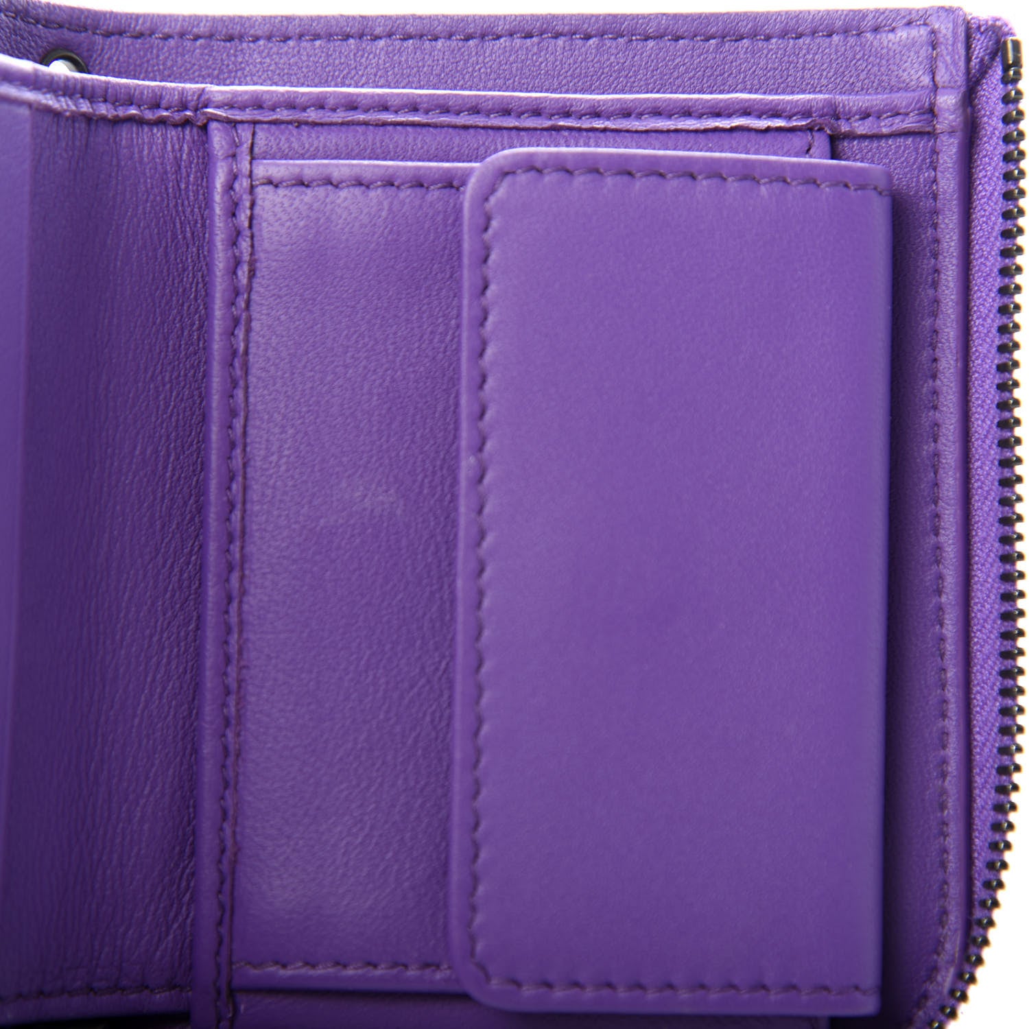 Bottega Veneta Nappa Intrecciato Zip Around Compact Wallet Deco Rose Corot 8 of 8