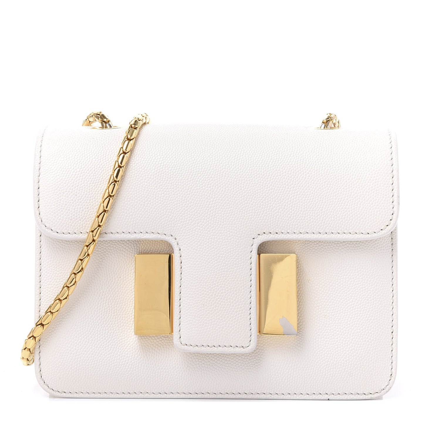 Calfskin Small Sienna Shoulder Bag Chalk
