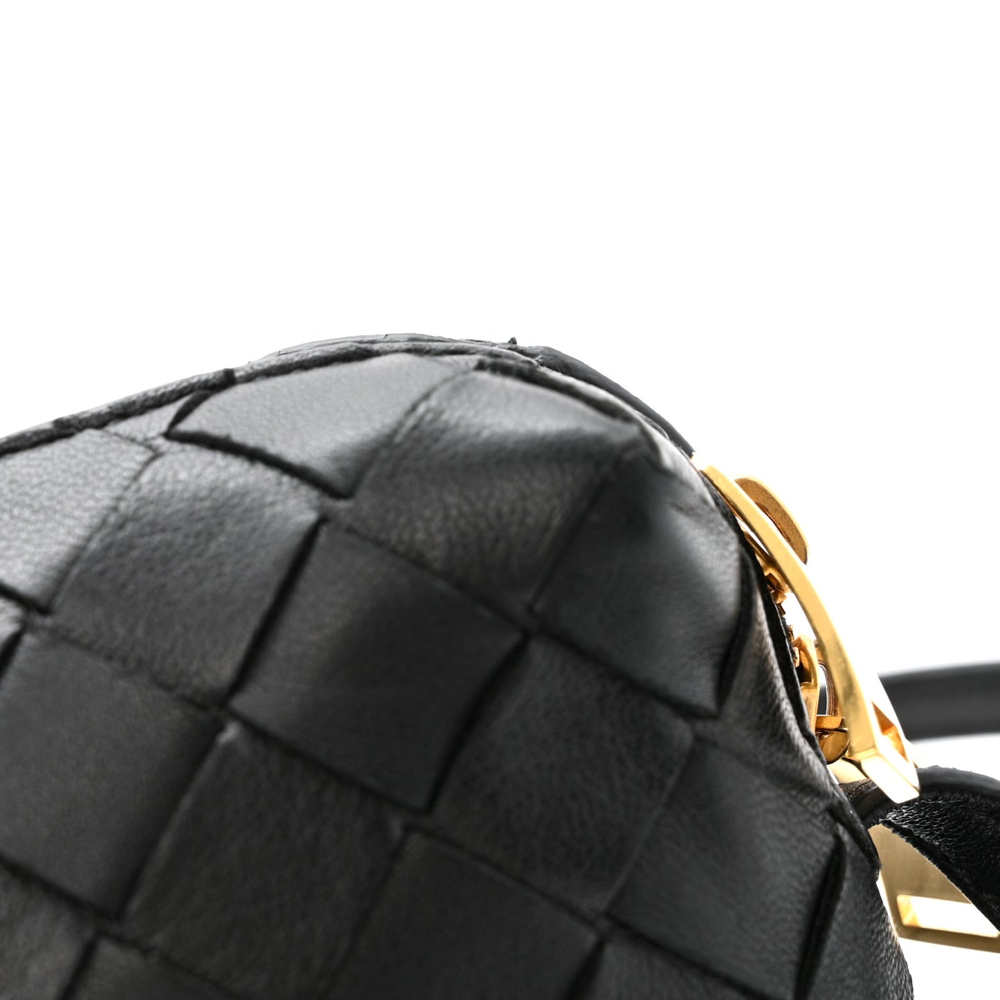 Nappa Intrecciato Mini Loop Camera Bag Black