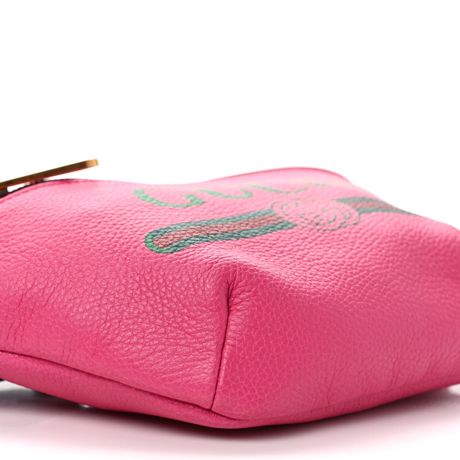 Gucci Grained Calfskin Small Logo Belt Bag Box Pink Green 8 of 9