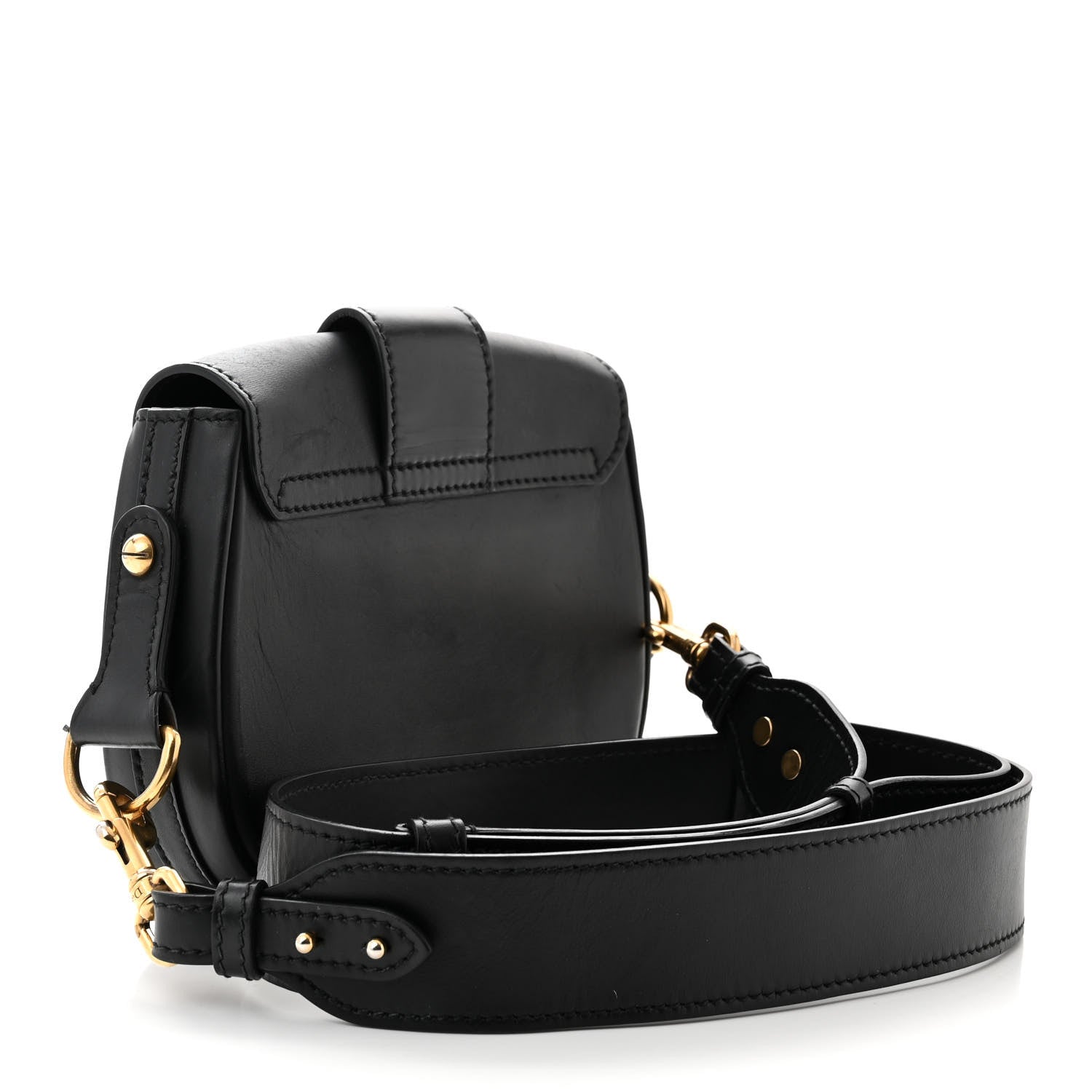Christian Dior Calfskin D Fence Saddle Bag Black 3 of 15