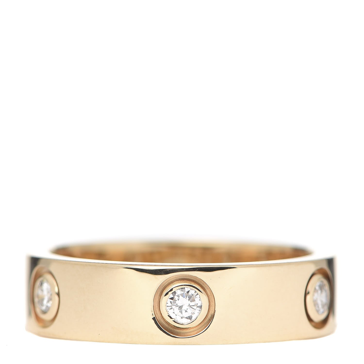 Cartier 18K Yellow Gold 6 Diamond 5.5mm LOVE Ring 57 8 1 of 6