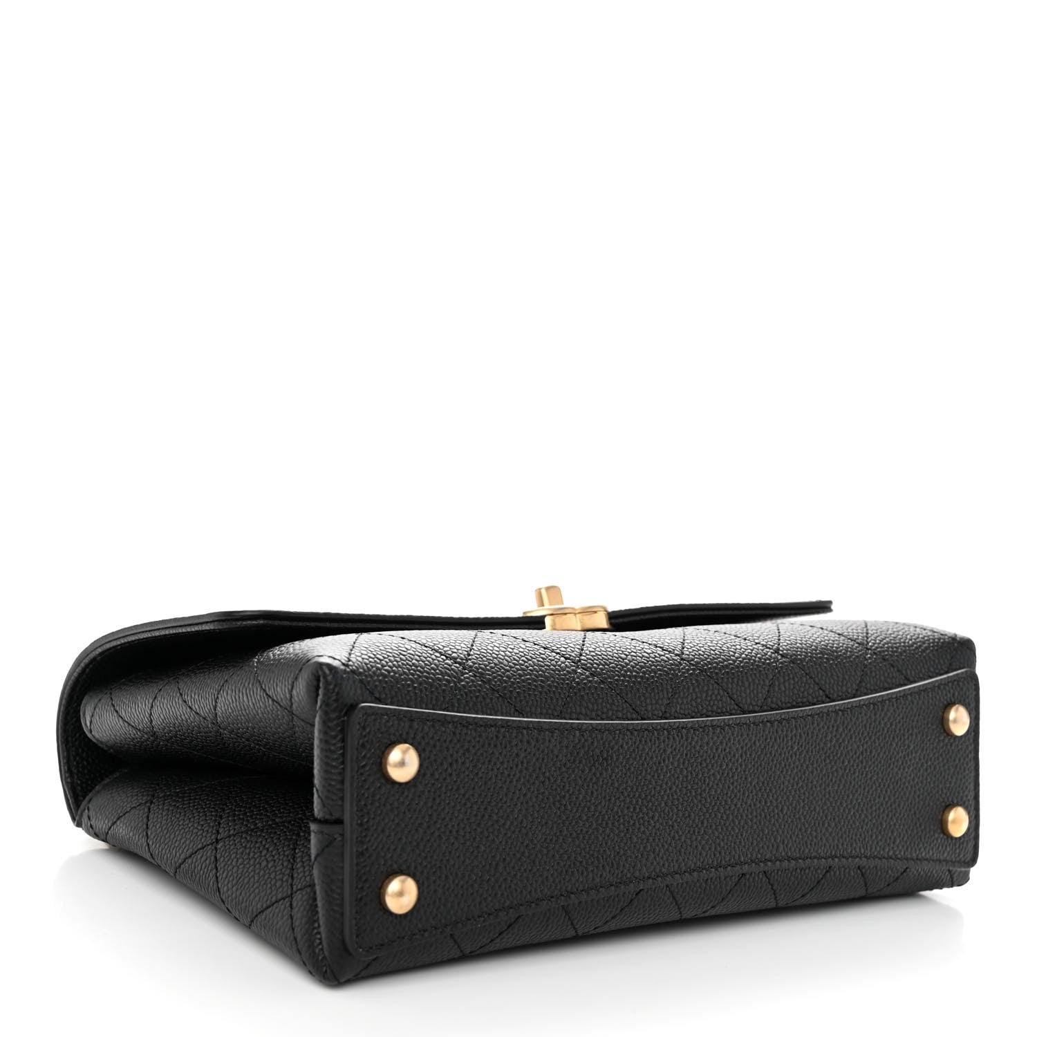 Chanel Grained Calfskin Small Stitched Flap Black 4 of 10