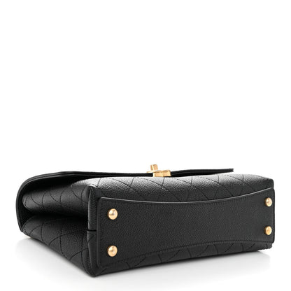 Chanel Grained Calfskin Small Stitched Flap Black 4 of 10