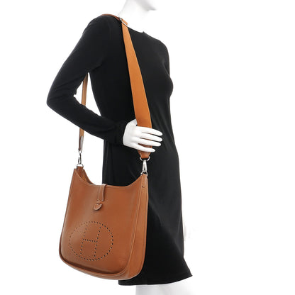 Hermes Taurillon Clemence Evelyne III GM Gold 2 of 8