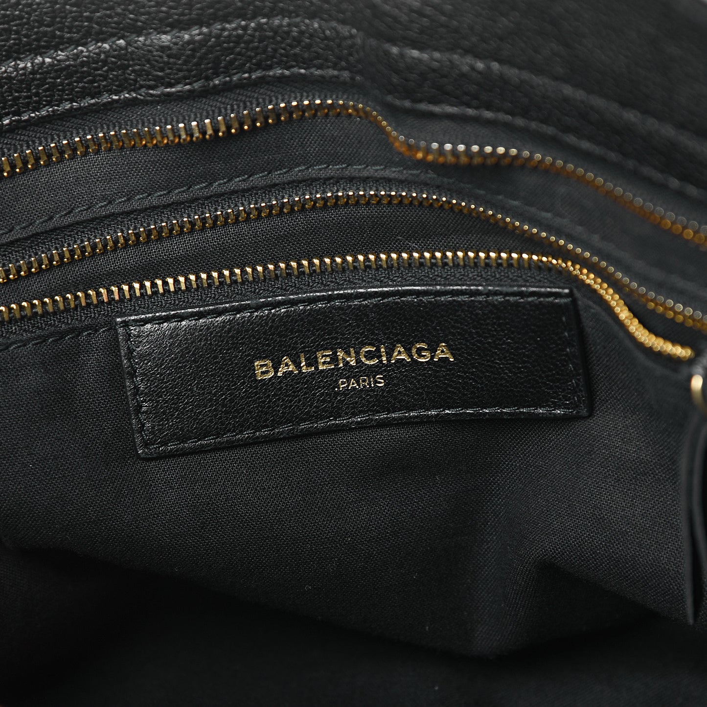 Chevre Gold Metallic Edge Hardware City Black