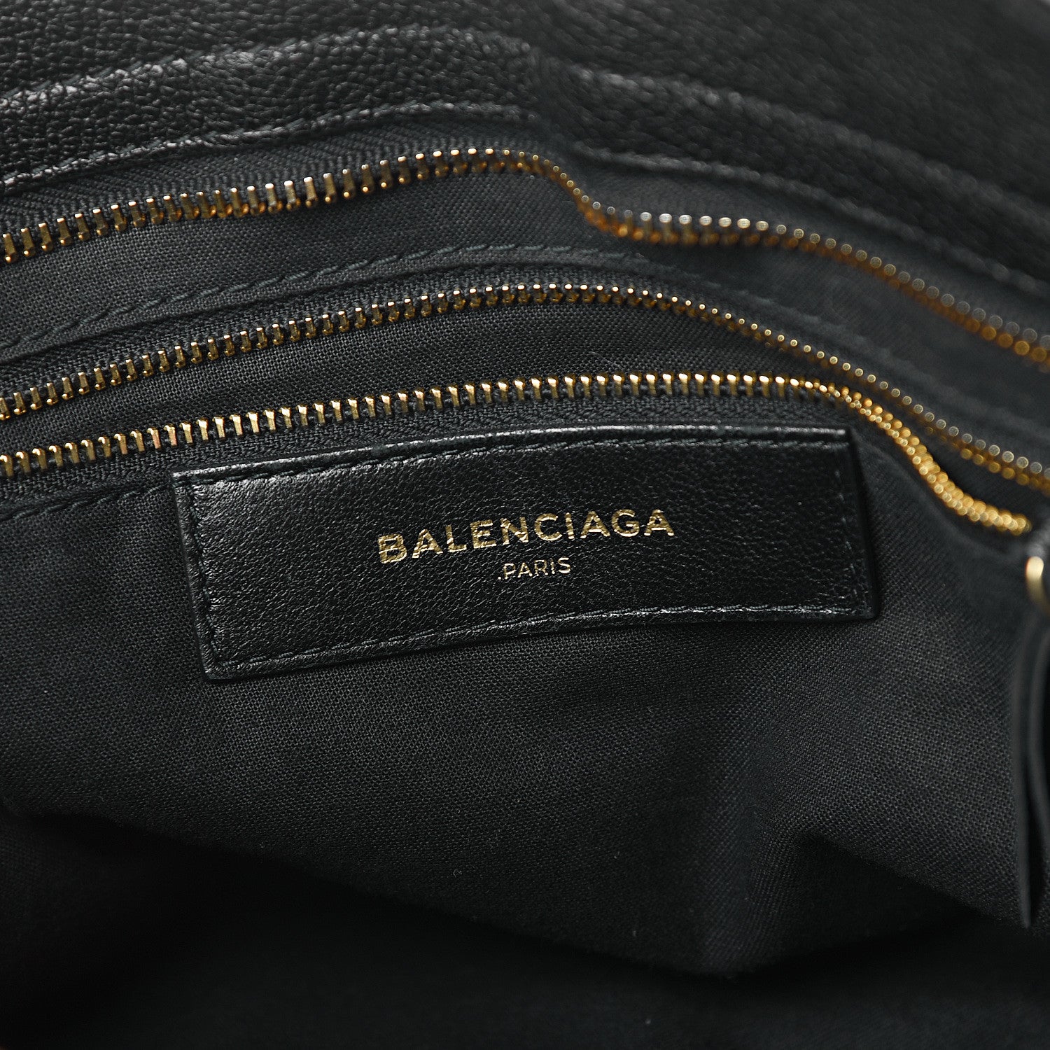 Balenciaga Chevre Gold Metallic Edge Hardware City Black 5 of 9