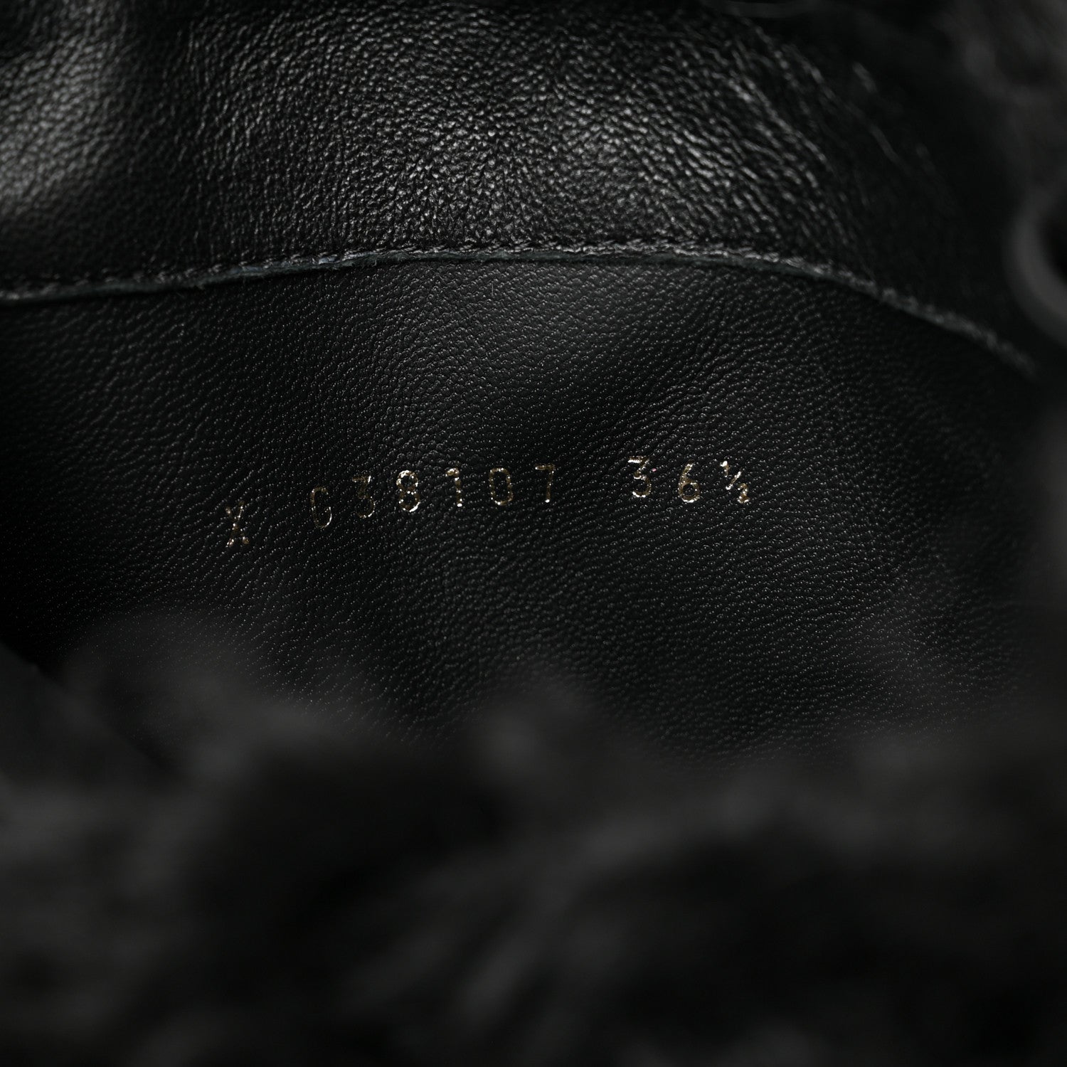 Chanel Shearling Sheepskin High Boots 36.5 Black 10 of 10