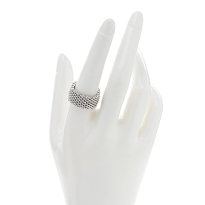 Tiffany Sterling Silver Somerset Mesh Ring 58 8.5 2 of 4