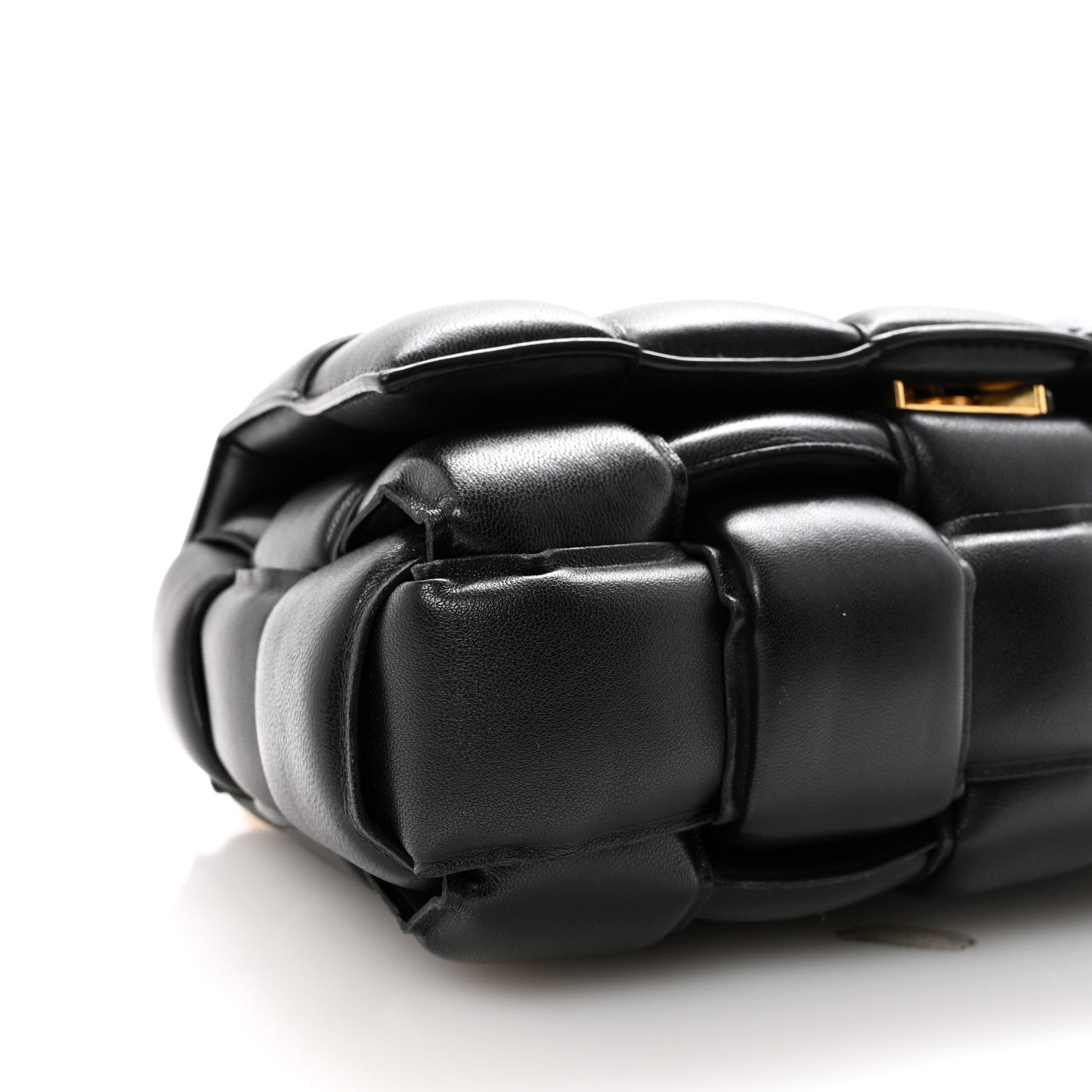 Bottega Veneta Lambskin Maxi Intreccio Padded Chain Cassette Crossbody Bag Black 8 of 9