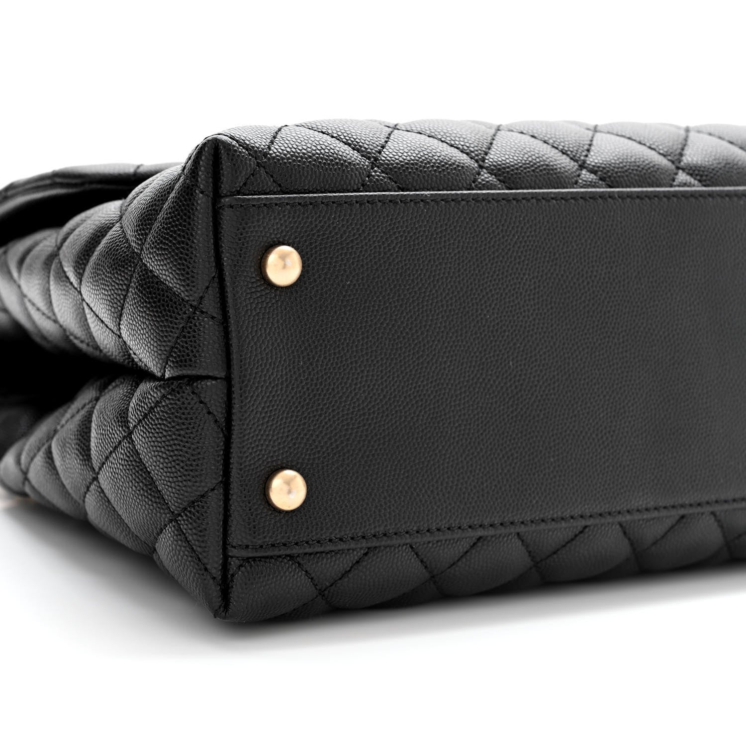 Chanel Caviar Lizard Quilted Medium Coco Handle Flap Black 8 of 10