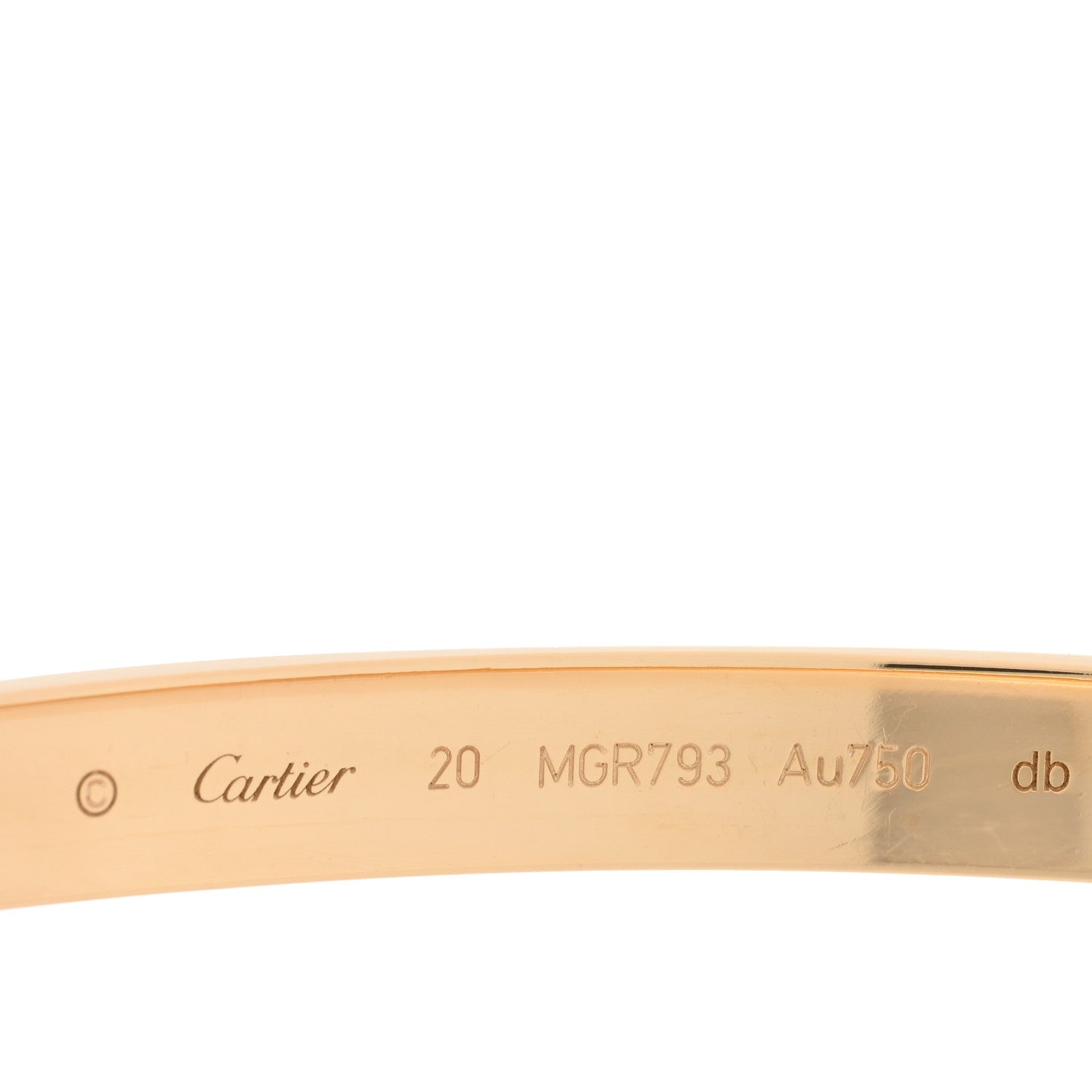 Cartier 18K Yellow Gold LOVE Bracelet 20 3 of 5