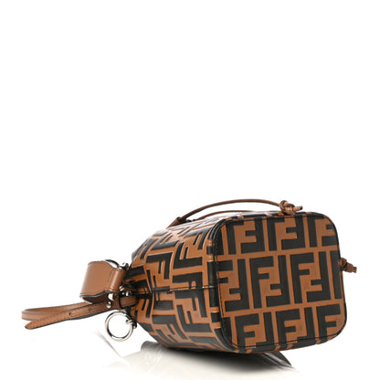 Fendi Vitello Liberty F is Fendi FF Embossed Mini Mon Tresor Bucket Bag Tobacco Black 3 of 9