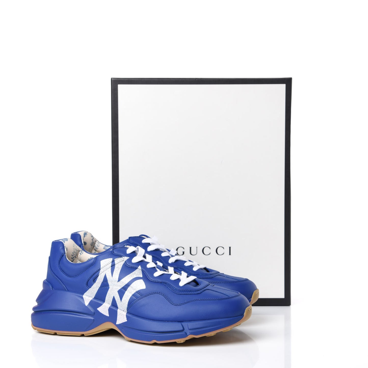 X MLB Calfskin NY Yankees Mens Rhyton Sneakers 11.5 Electric Blue