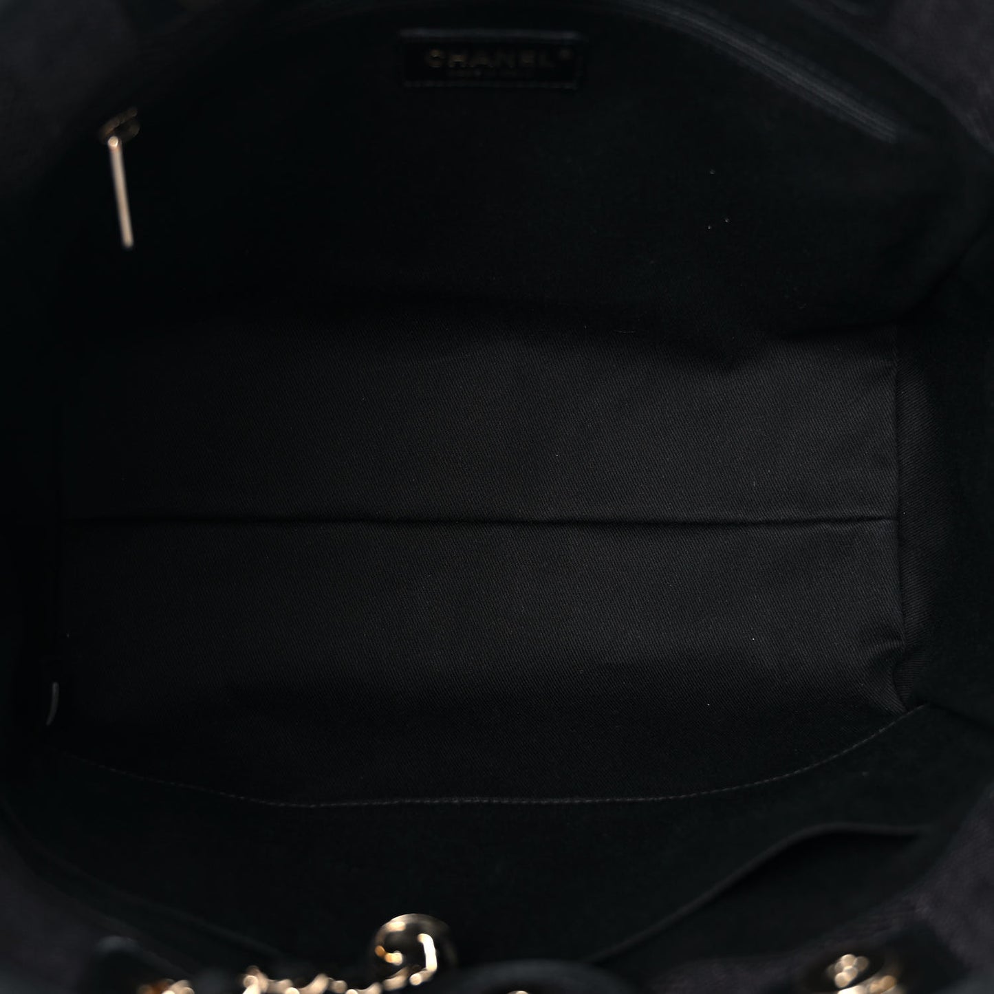 Mixed Fibers Striped Small Deauville Tote Black