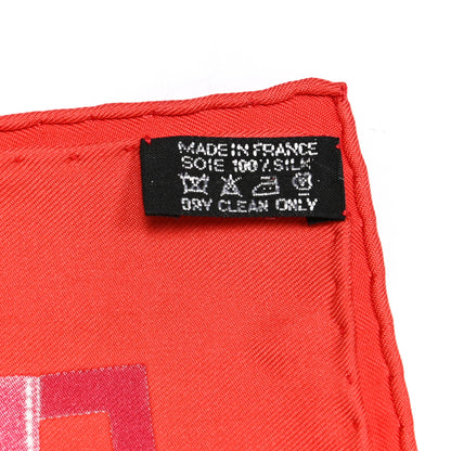 Hermes Silk Bolduc Pocket Square Scarf 4 of 4