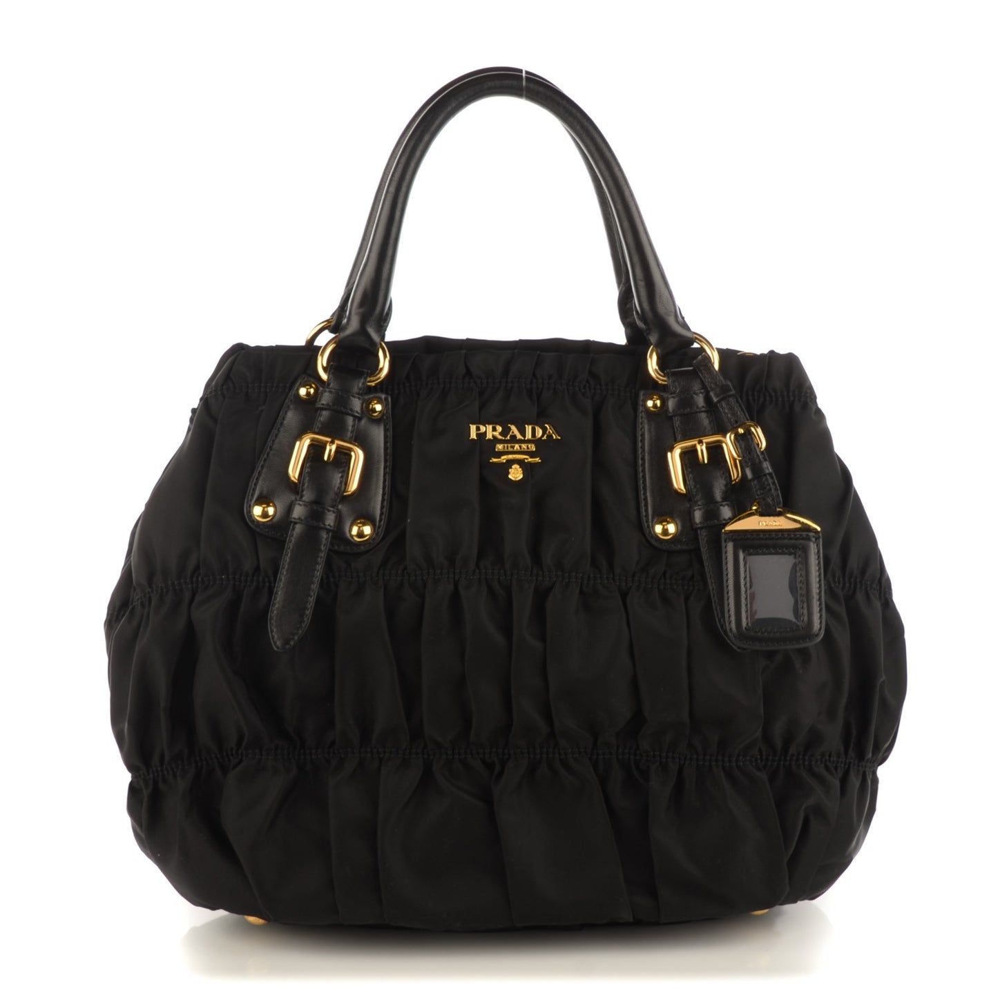 Tessuto Nylon Gaufre Tote Nero Black