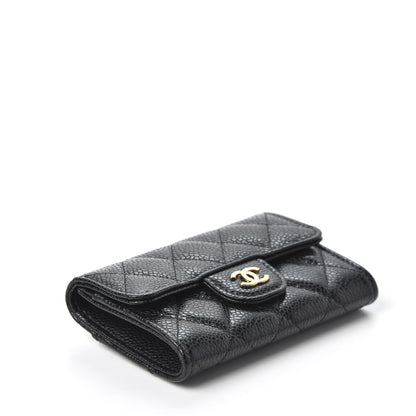 Chanel Caviar Quilted Flap Card Holder Wallet Black 3 of 9