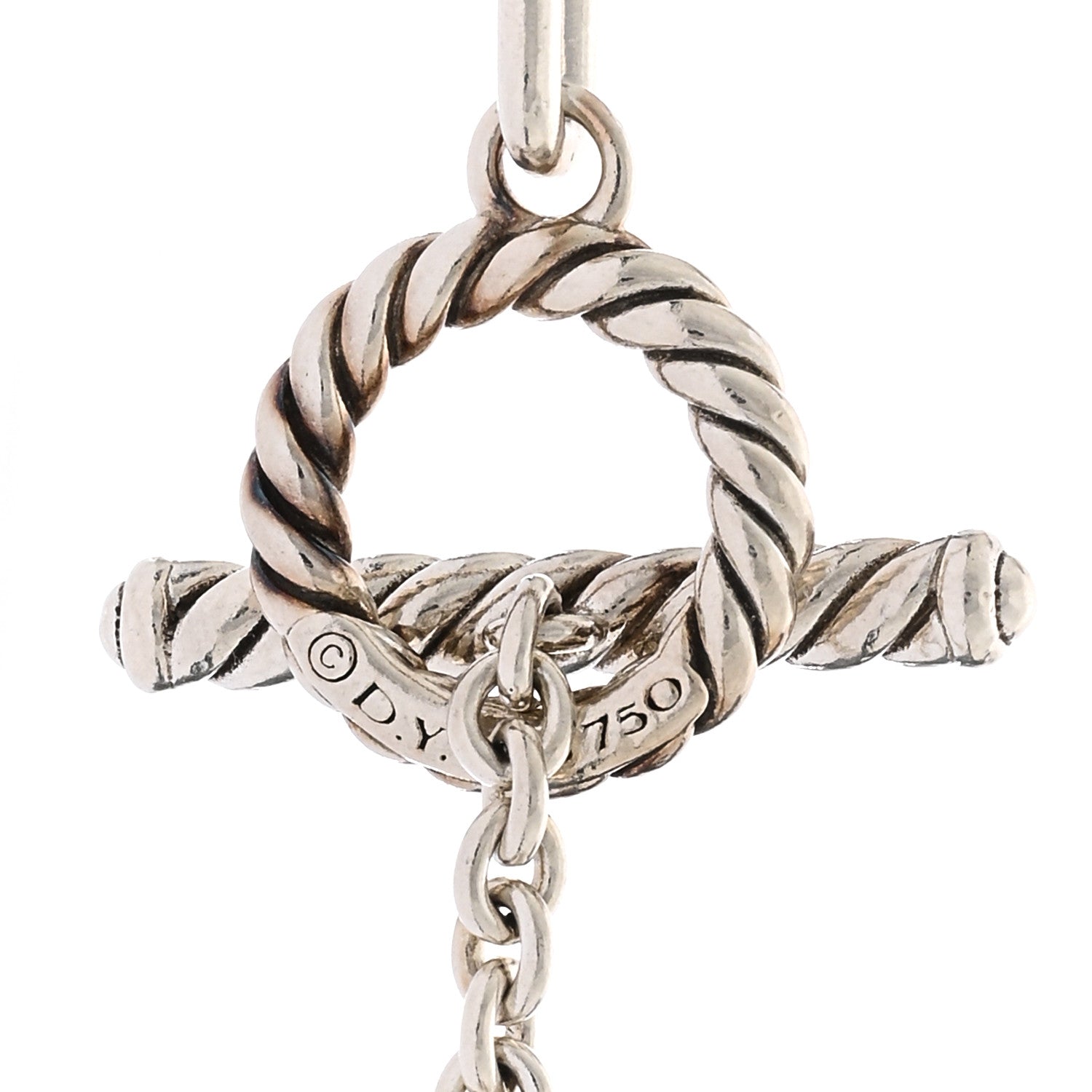 David Yurman Sterling Silver 18K Yellow Gold Wellesley Long Chain Link Necklace 4 of 4