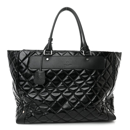 Chanel Vinyl Calfskin Viaggio Travel Bag Black 1 of 12