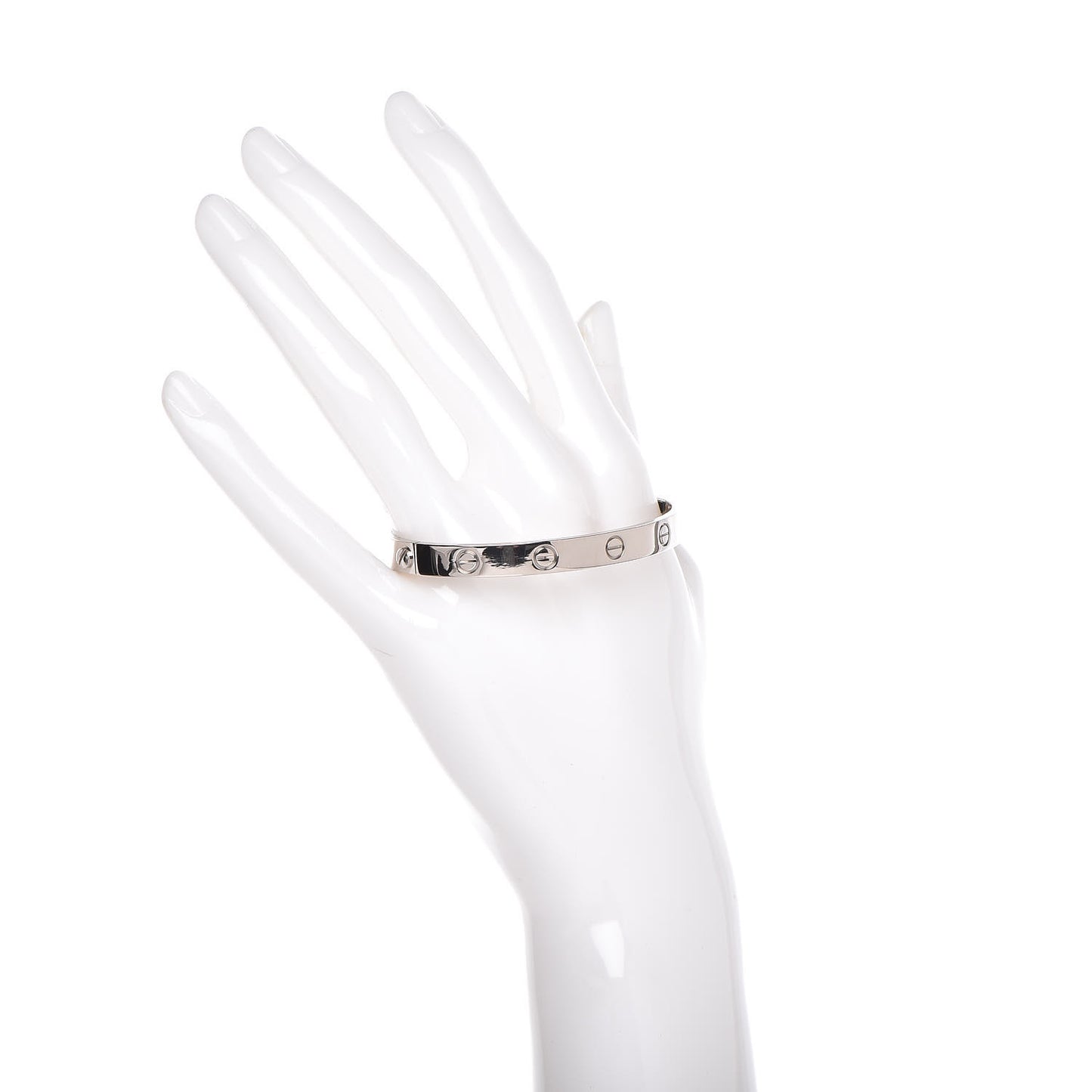 18K White Gold LOVE Bracelet 17