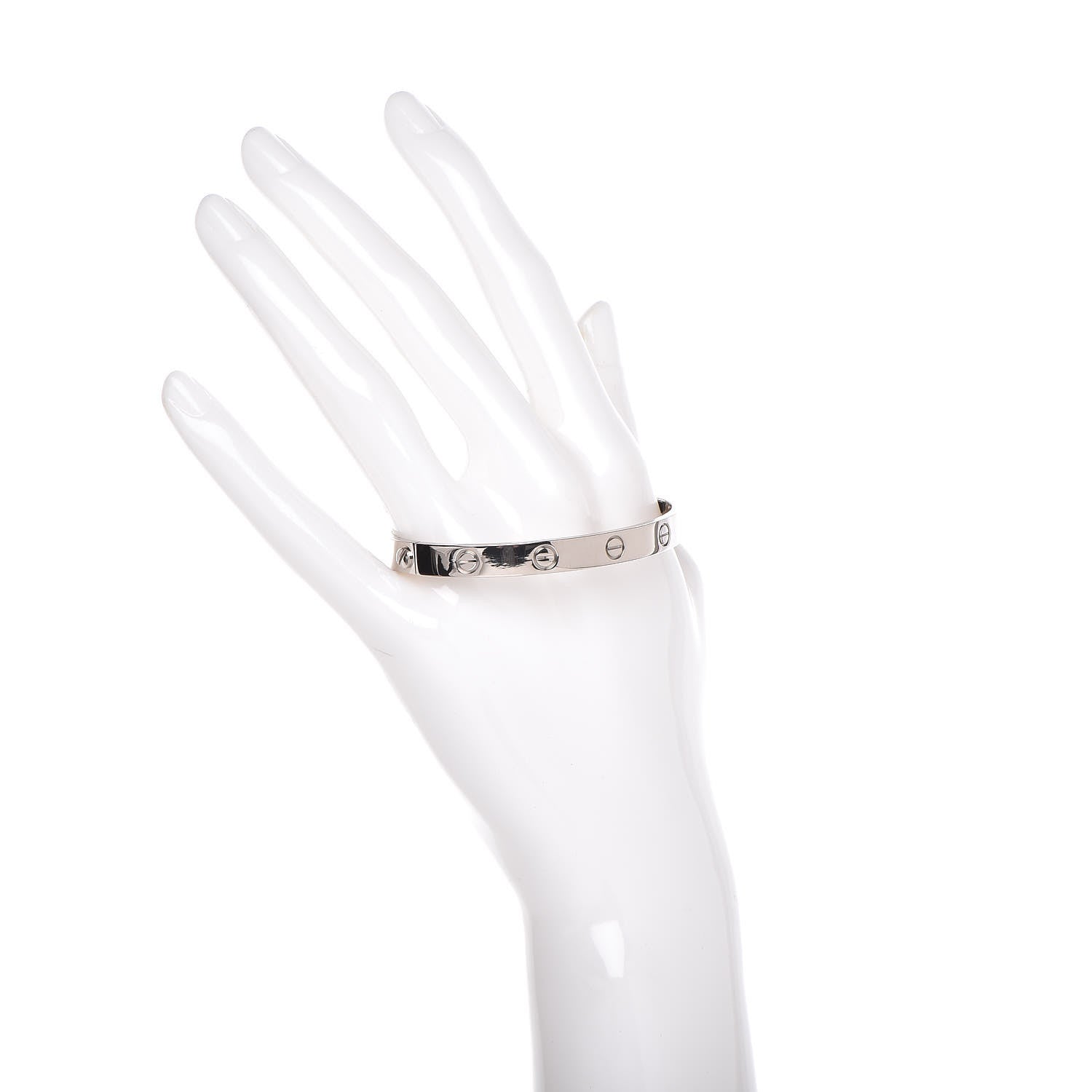 Cartier 18K White Gold LOVE Bracelet 17 2 of 5
