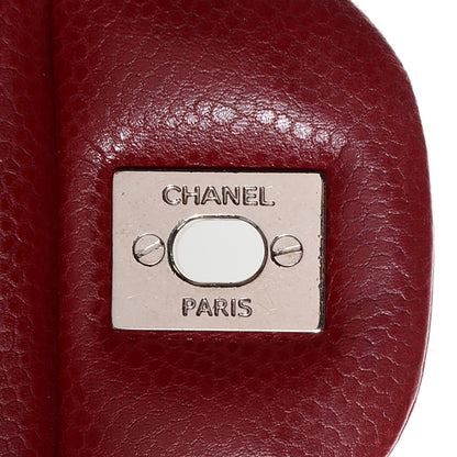 Chanel Caviar Quilted Jumbo Double Flap Red 6 of 9