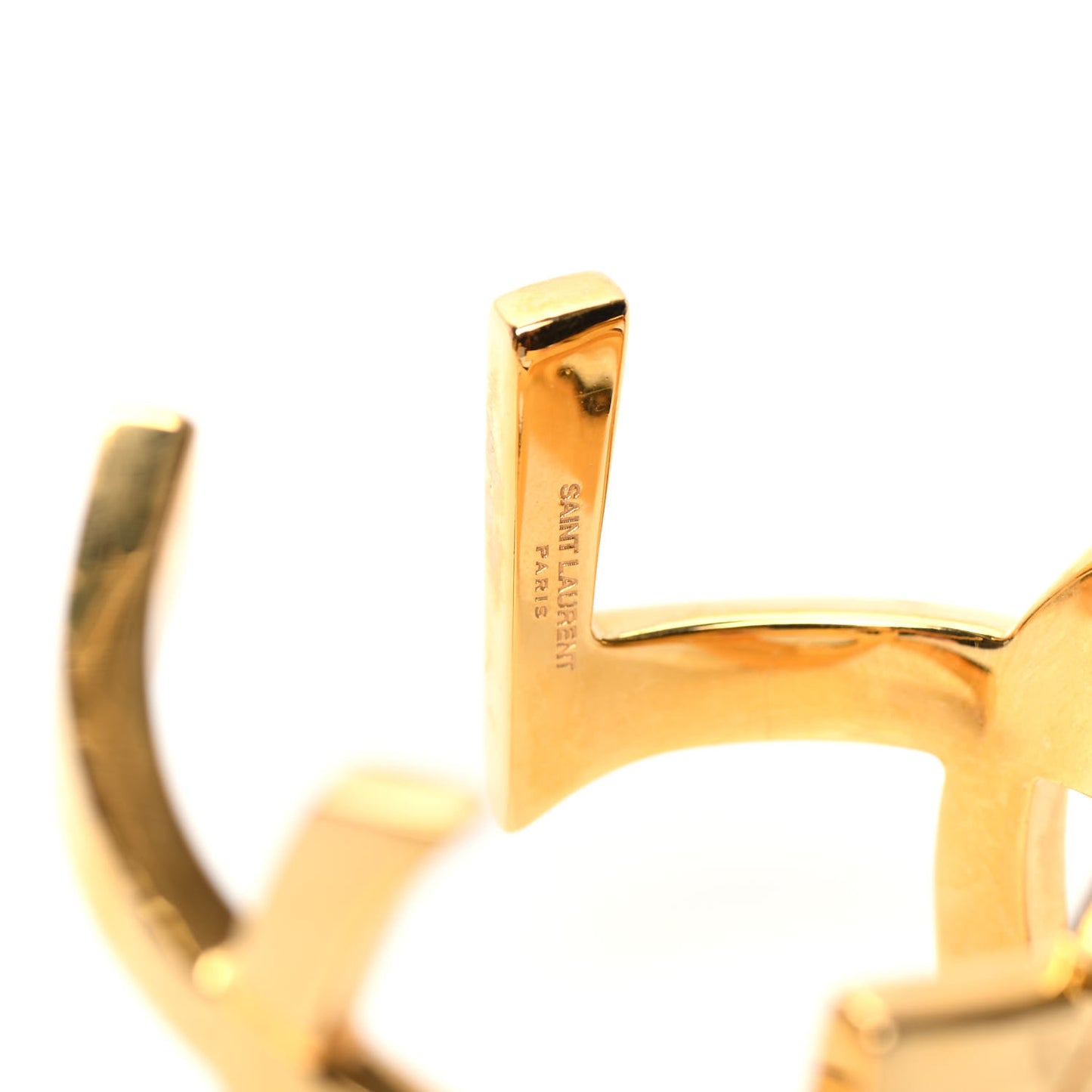 Brass Monogram Medium Cuff Bracelet Gold