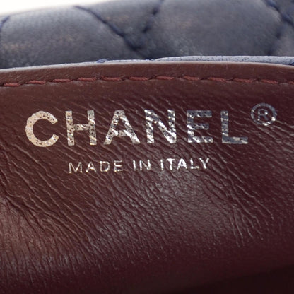 Chanel Lambskin Quilted East West Flap Bijoux Chain Navy Blue 6 of 9