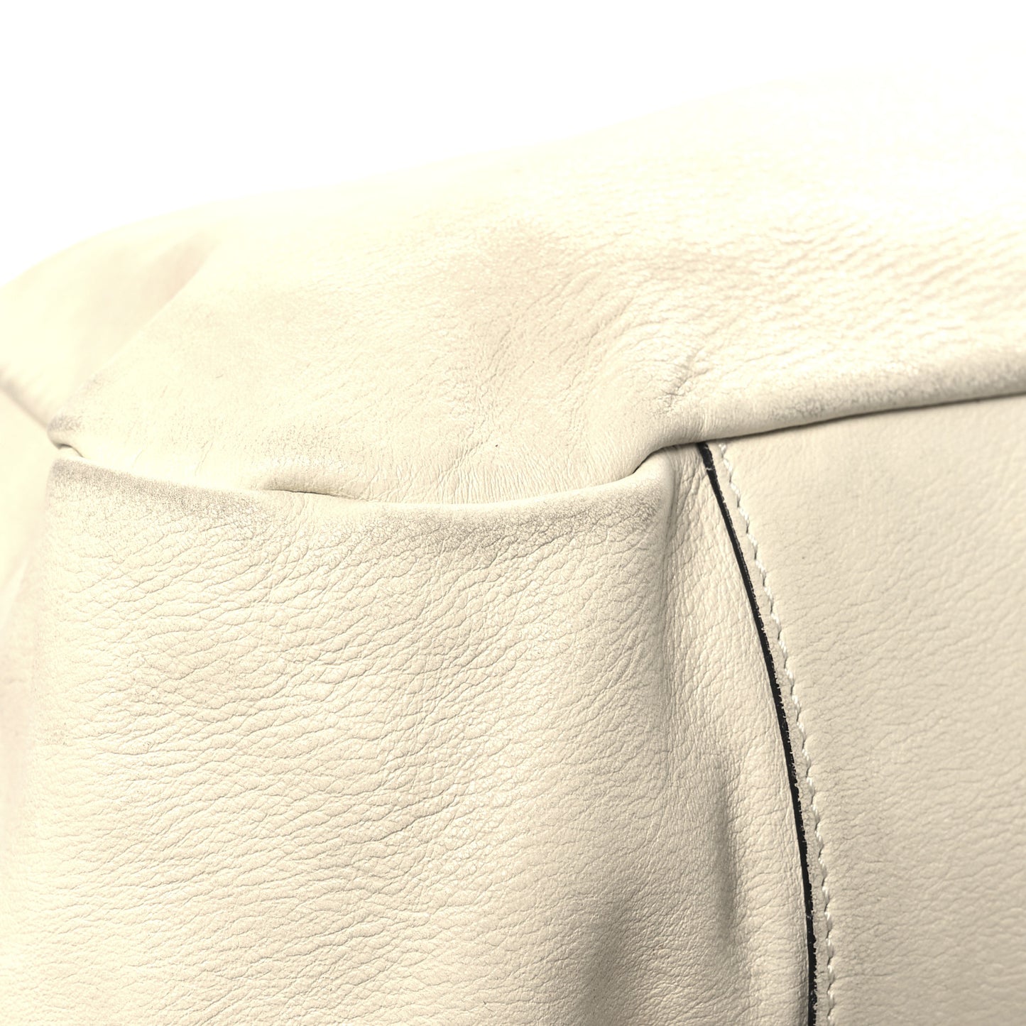 Lambskin Large Edgy Hobo White