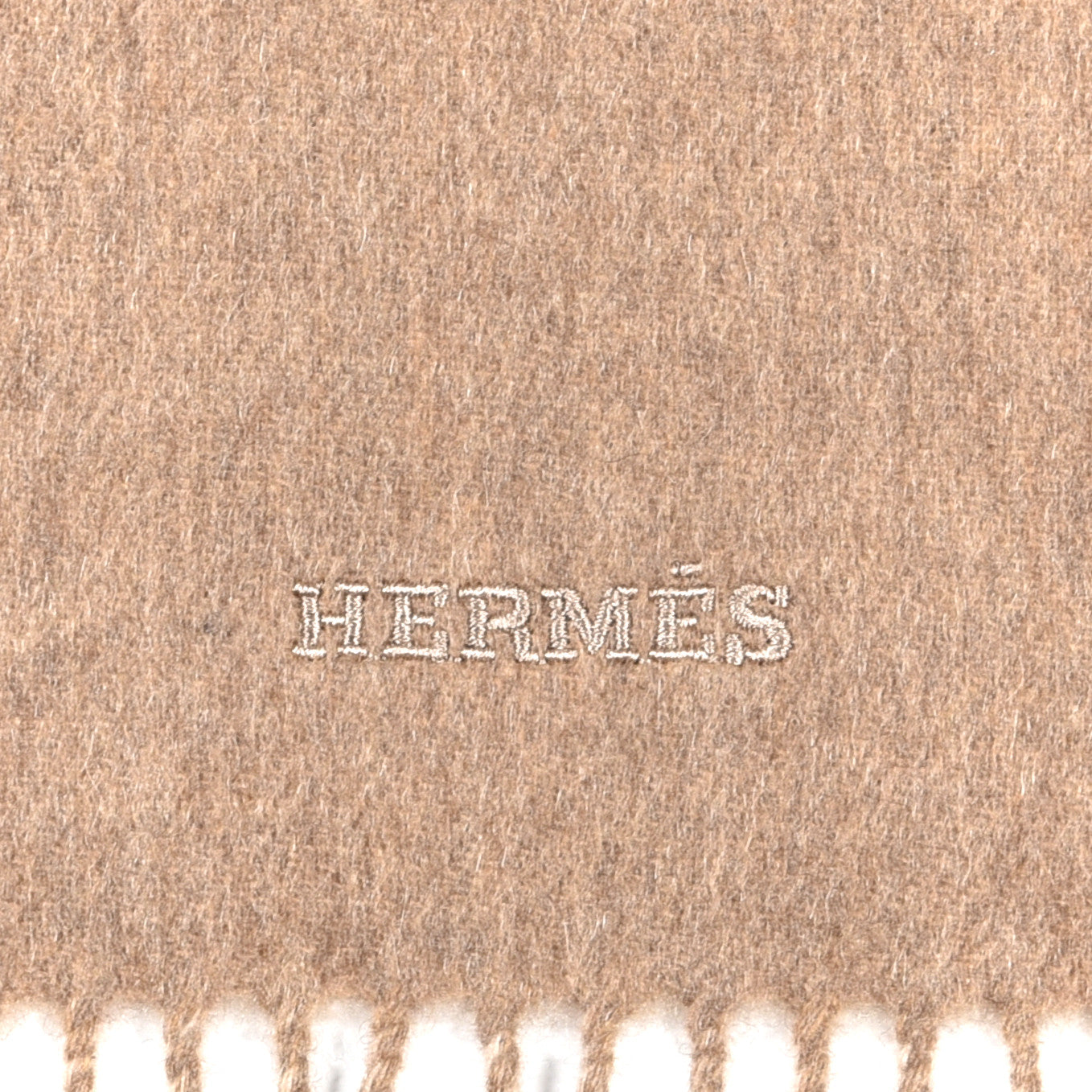 Hermes Cashmere Recto Verso Muffler Marron Glace Craie 4 of 5