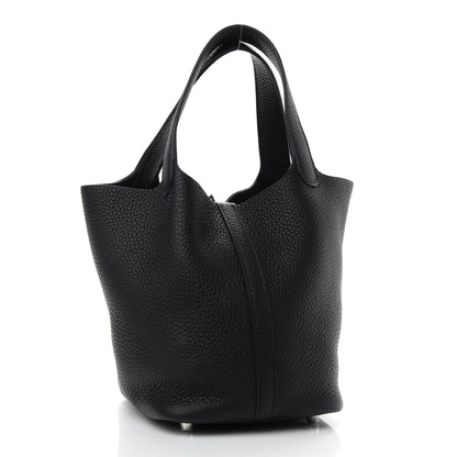 Hermes Taurillon Clemence Picotin Lock 18 PM Black 3 of 9